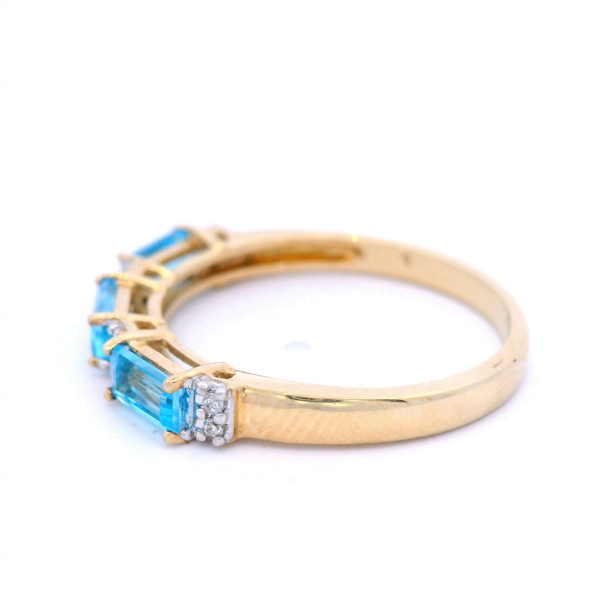 Blue Topaz & Diamond Dress Ring