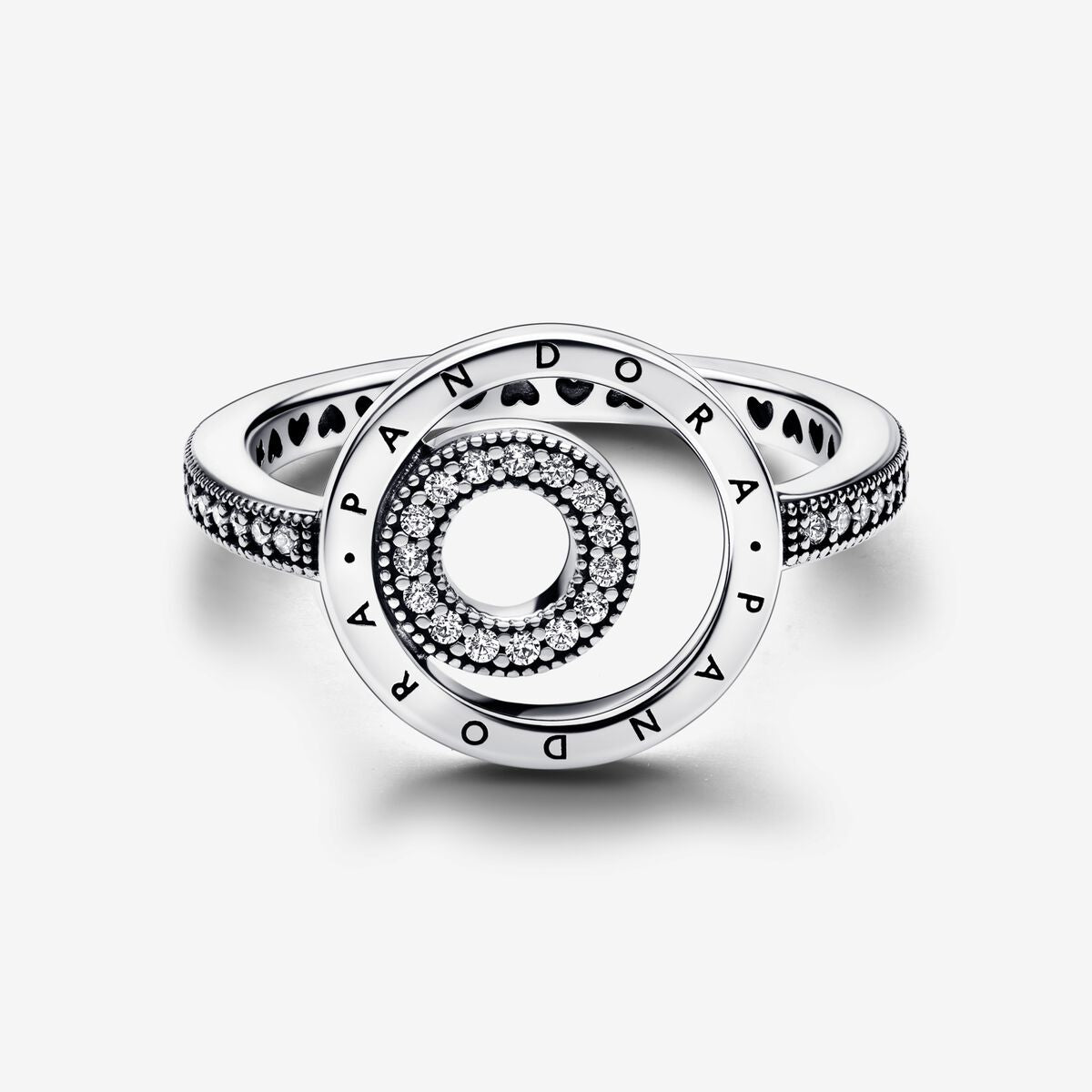 Pandora Signature Logo Circles Pavé Ring