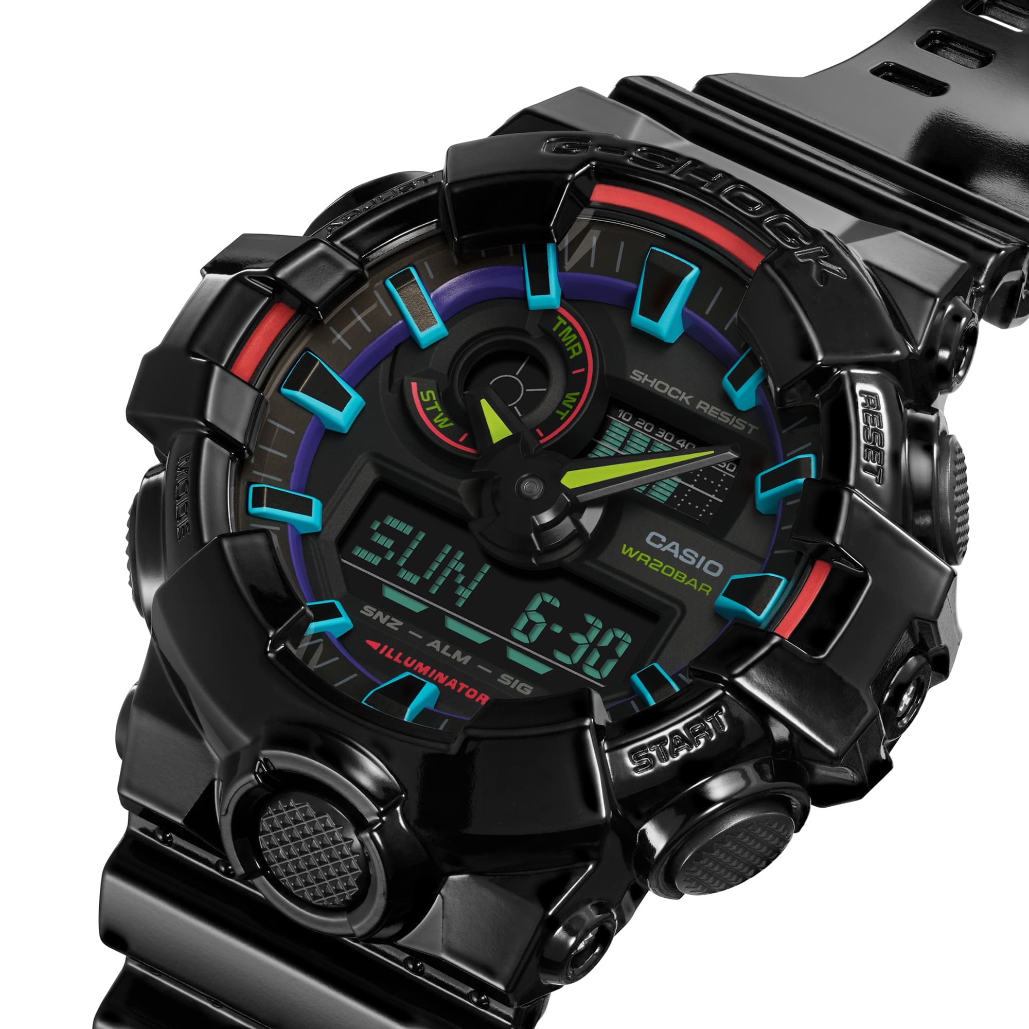 G-Shock Duo Gamers RGB Dial Color - GA700RGB-1A