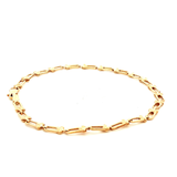 Lock Style Link Bracelet in Yellow Gold