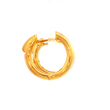 Round Huggie Earrings in Yellow Gold