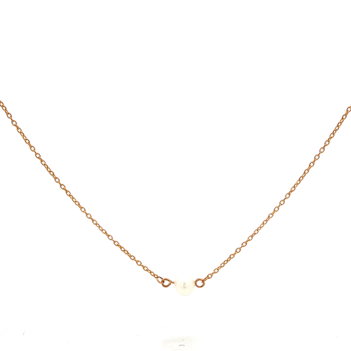 Freshwater Ball Pearl Necklet in Yellow Gold