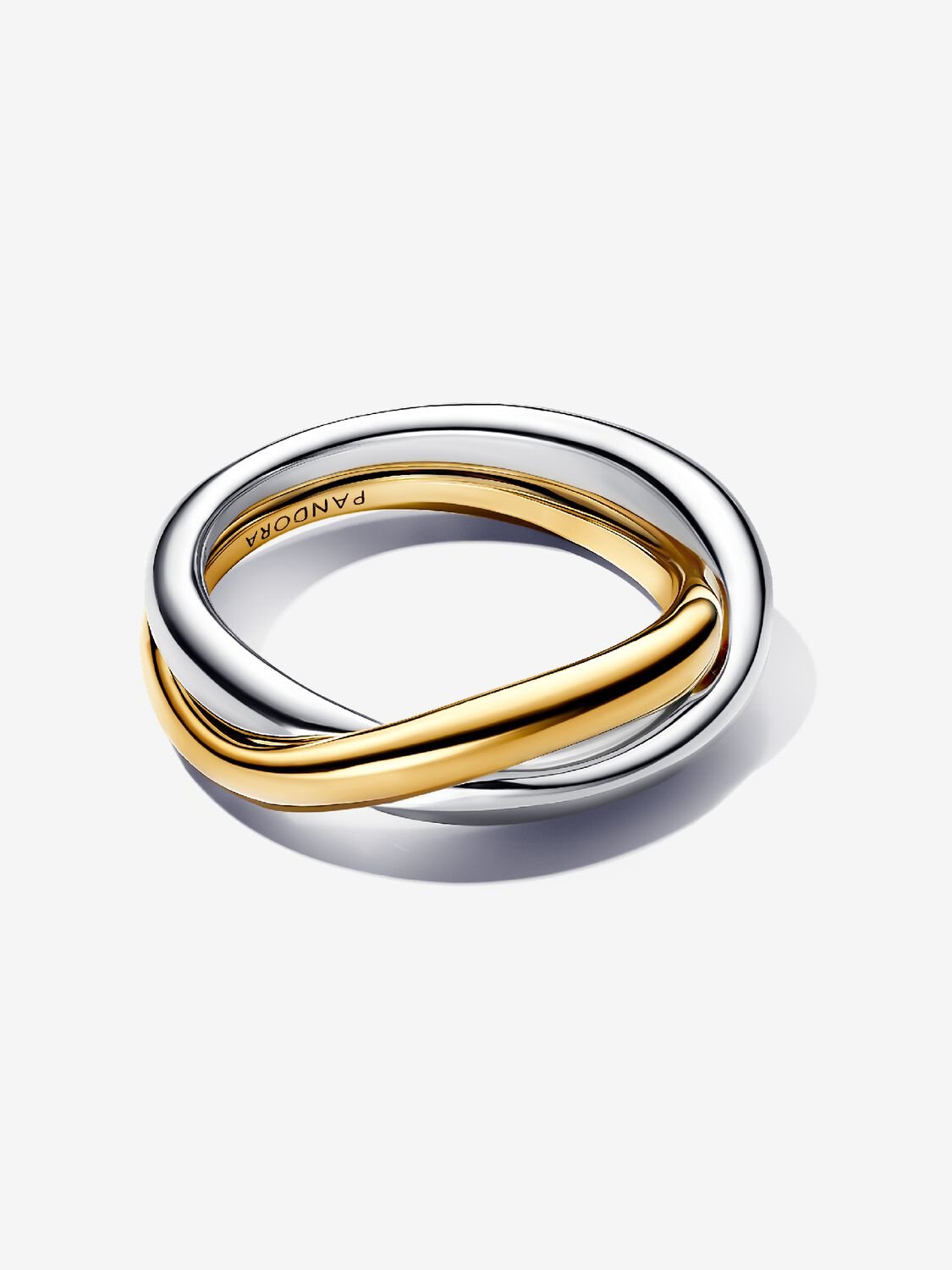 Pandora Two-tone Entwined Bands Ring