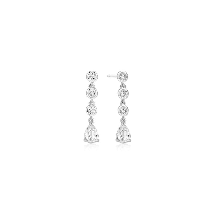 Ania Haie Molten Cascade Bezel-Set Teardrop Stud Earrings