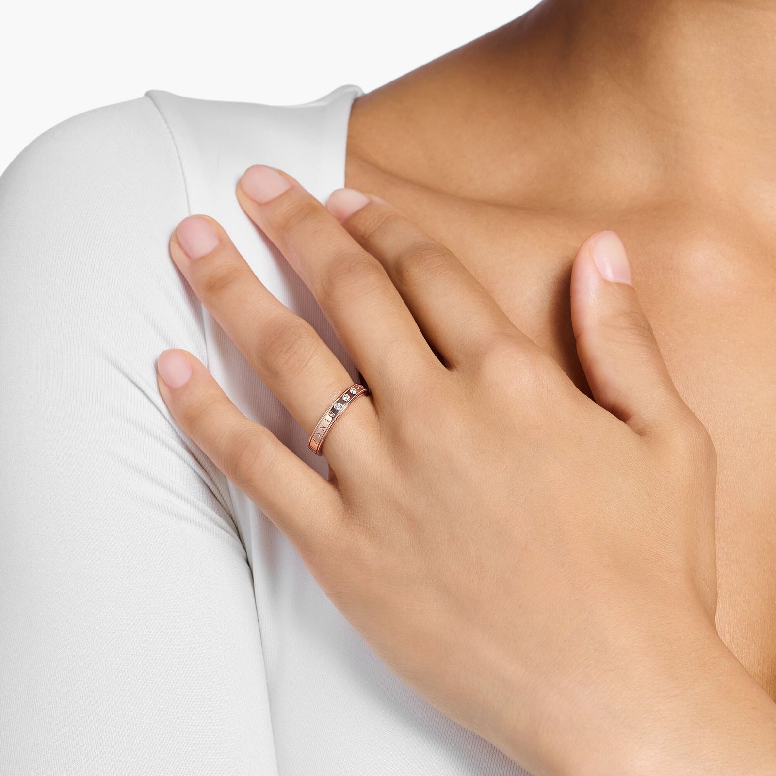 Thomas Sabo Rose Gold Sparkiling Circle Since 1984 Ring