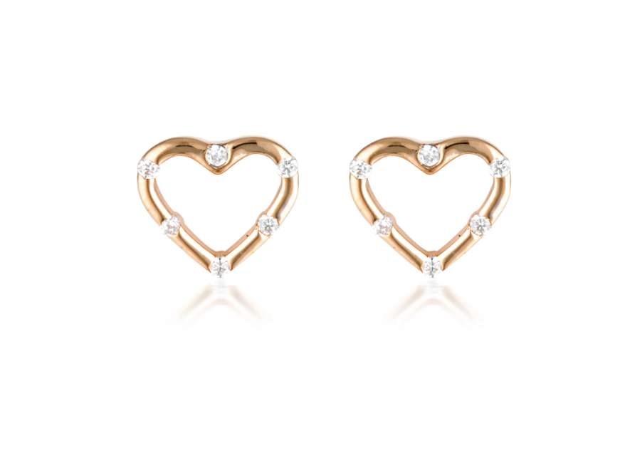 Georgini Spring Sorbet Candy Cupid Earrings Rose Gold