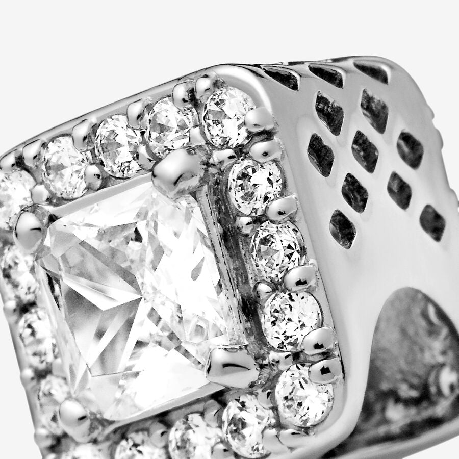 Square Sparkle Halo Charm