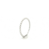 Beaded Dress Ring in White Gold