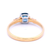 London Blue Topaz and Tapered Baguette Diamond Dress Ring