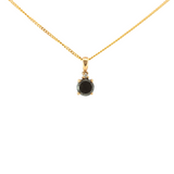 Black Diamond Pendant in Yellow Gold