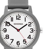 Sekonda Nova White Dial Grey Silicone Unisex Watch