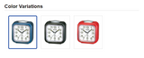 Casio Blue Alarm Clock with White Dial and Built in Microlight. Model: TQ142-2