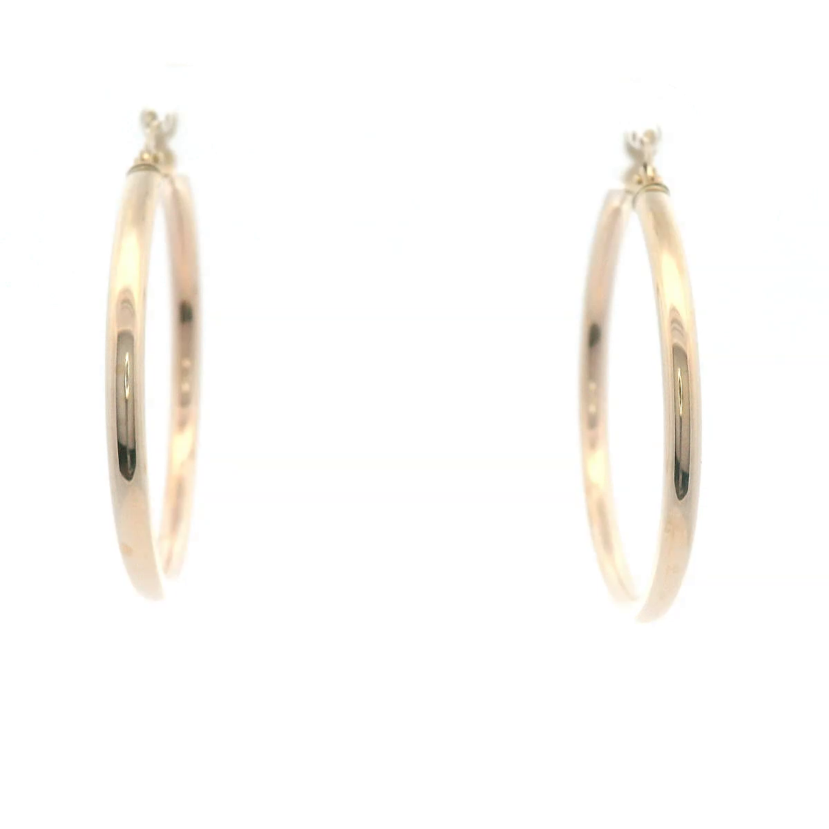 Yellow Gold Plain Hoop Earrings