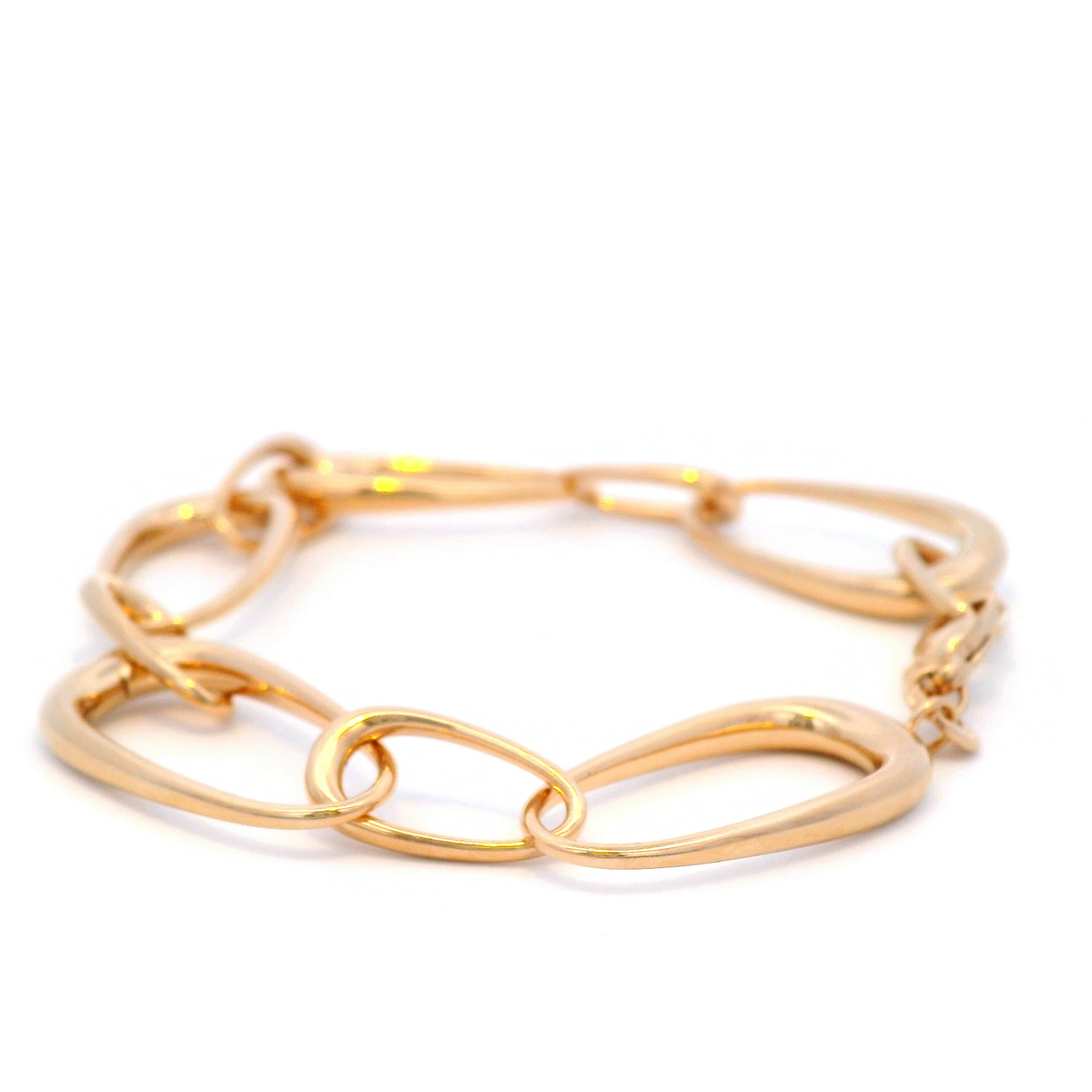 Oval Link Bracelet in Yellow Gold