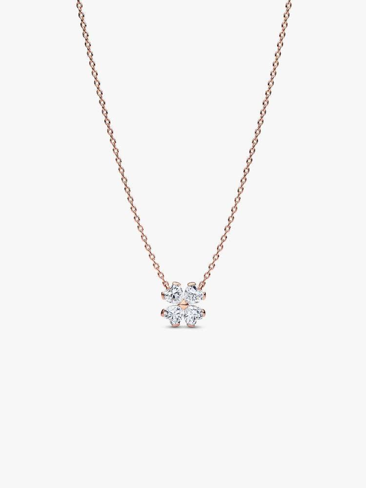 Pandora Sparkling Lucky Clover Pendant Necklace