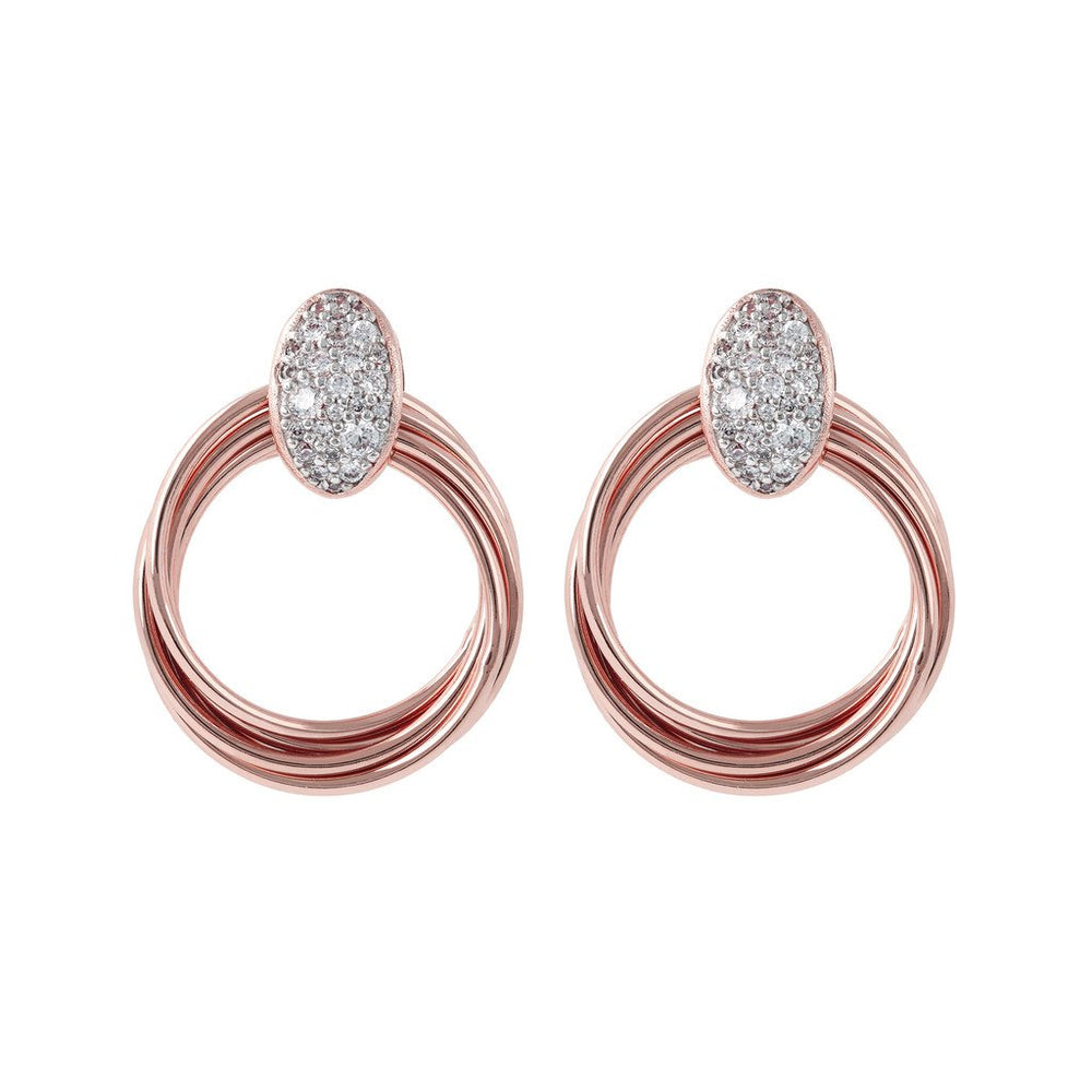 BronzeAllure Multicircle Dangle Earrings