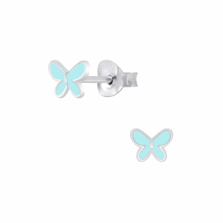 DPI Tiny Treasures Sterling Silver Children’s Blue Butterfly Stud Earring