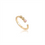 Ania Haie Gold Orb Rose Quartz Adjustable Ring