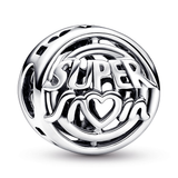 Super mum, My hero sterling silver charm