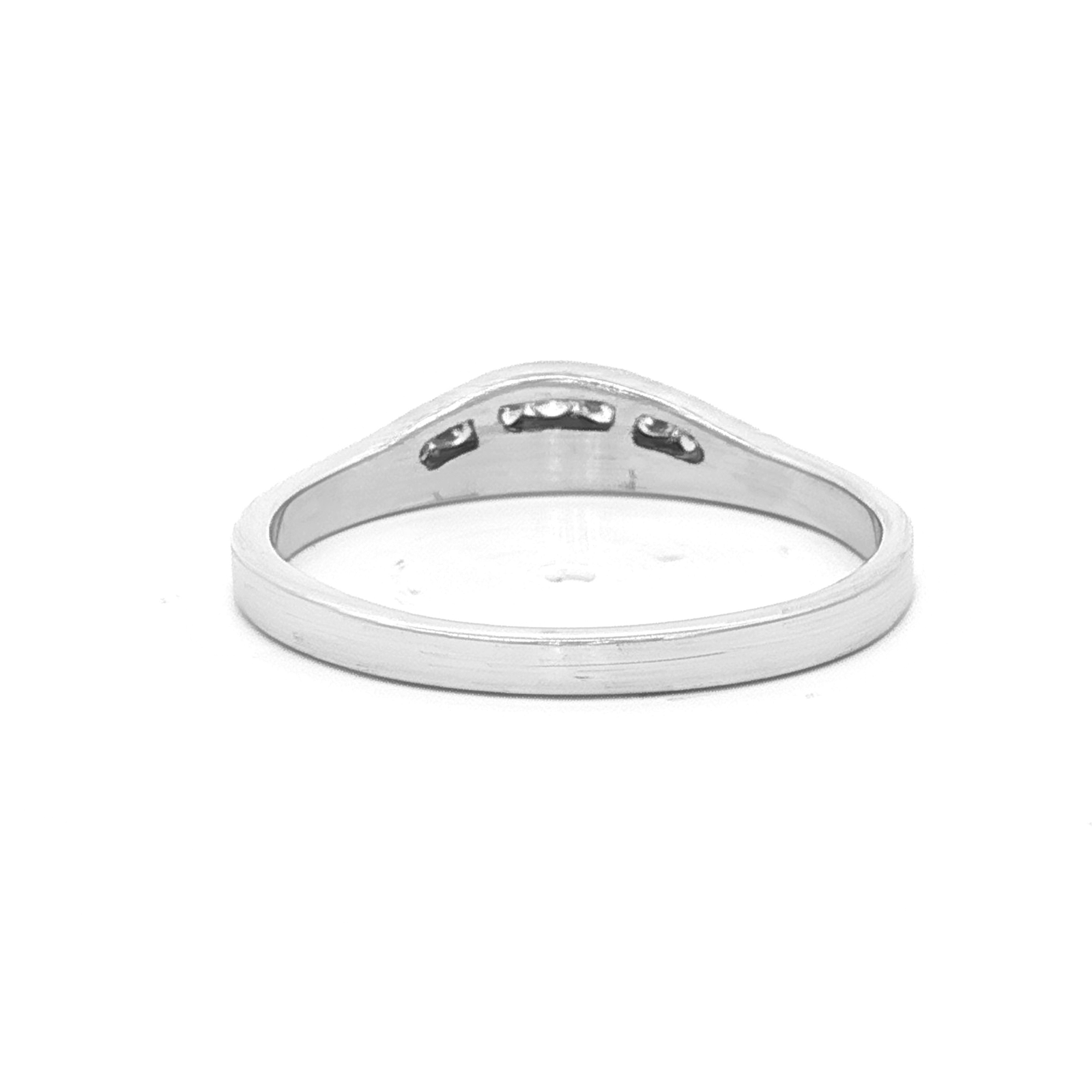 Curved Channel Diamond Eternity Ring in White Gold