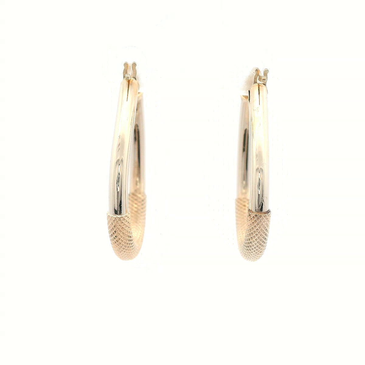 Tear Drop Hoop Earrings in Yellow Gold