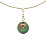 Tahitian Drop Pendant in White Gold