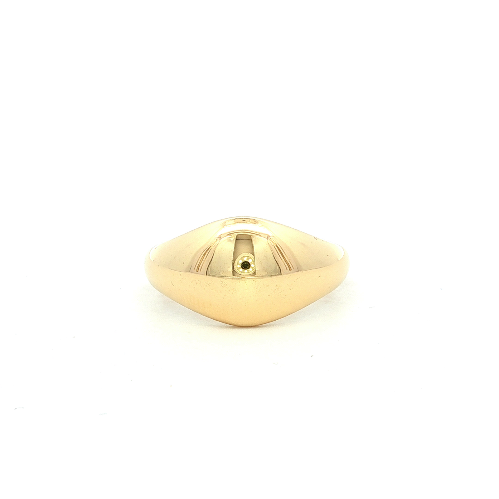 Plain Med Dome Ring in Yellow Gold