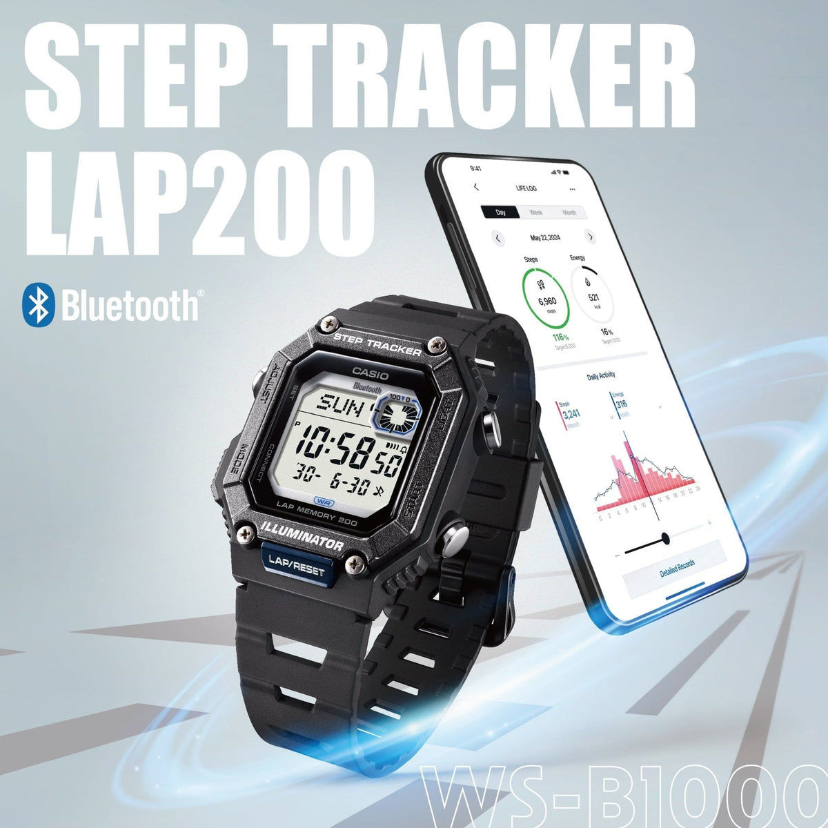 Casio Step Tracker Unisex WSB1000-2A