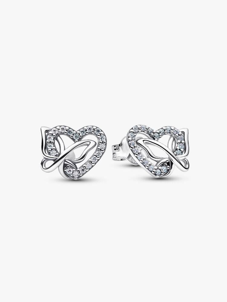 Pandora Entwined Heart &amp; Butterfly Stud Earrings