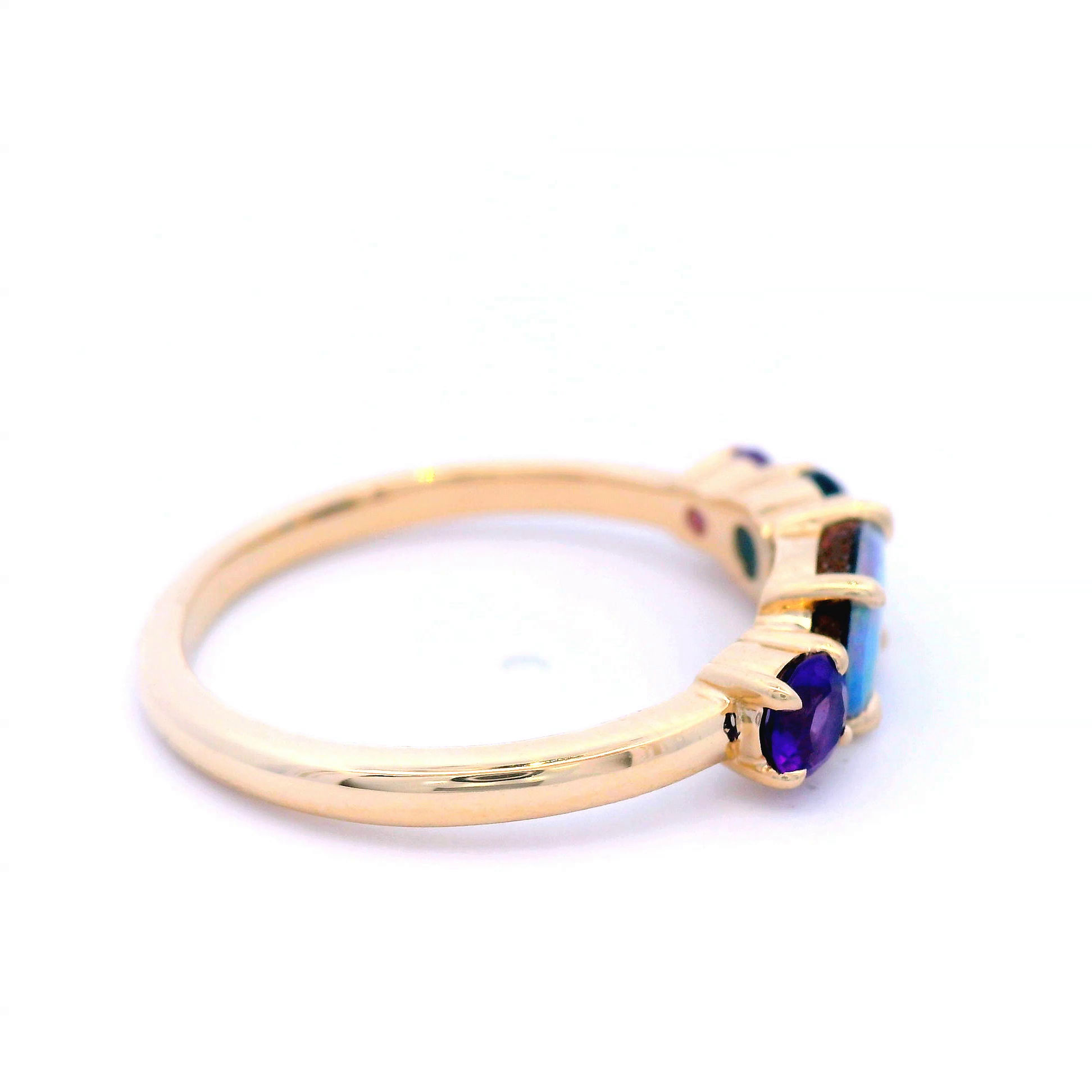 9ct Yellow Gold   AMETHYST  OPAL - DOUBLET  TOPAZ - LONDON BLUE