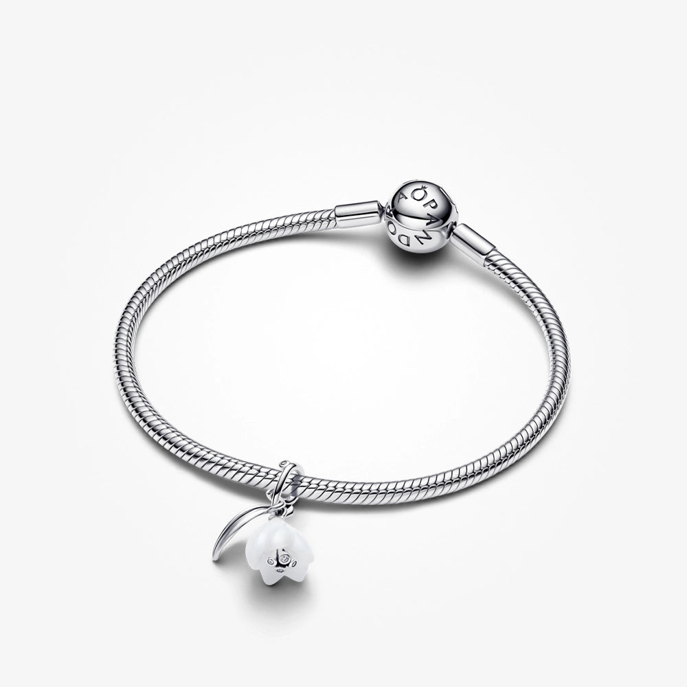 Pandora Snowdrop Flower Dangle Charm