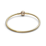 Pandora Bangle with Pink and Clear Cubic Zirconia
