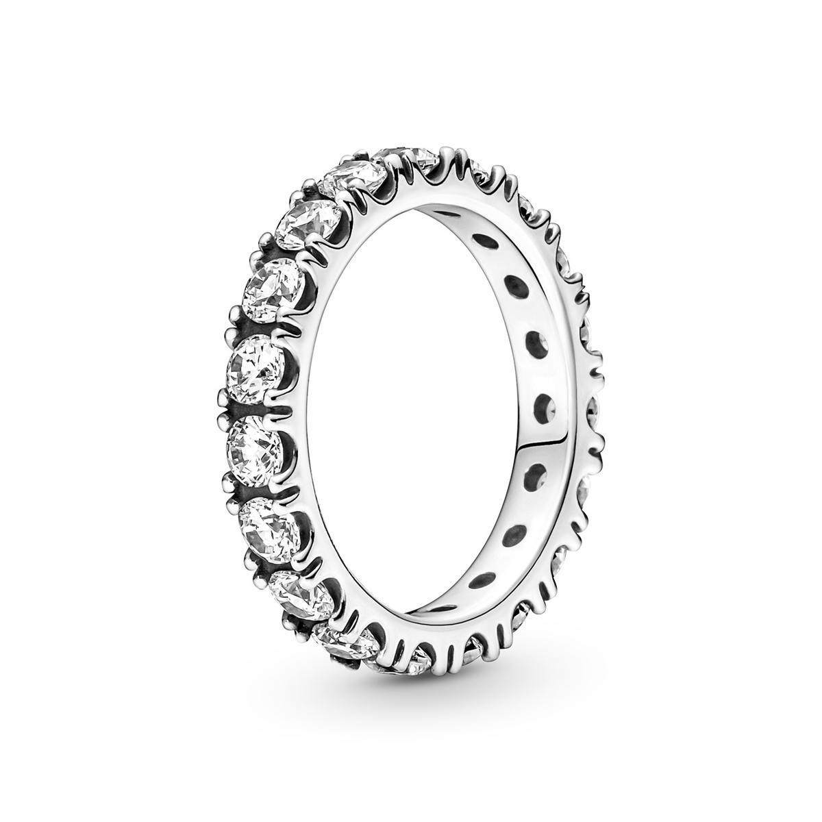 Sterling silver ring with clear cubic zirconia