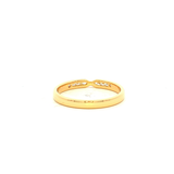 Channel Set Crossover Ring in Yellow Gold