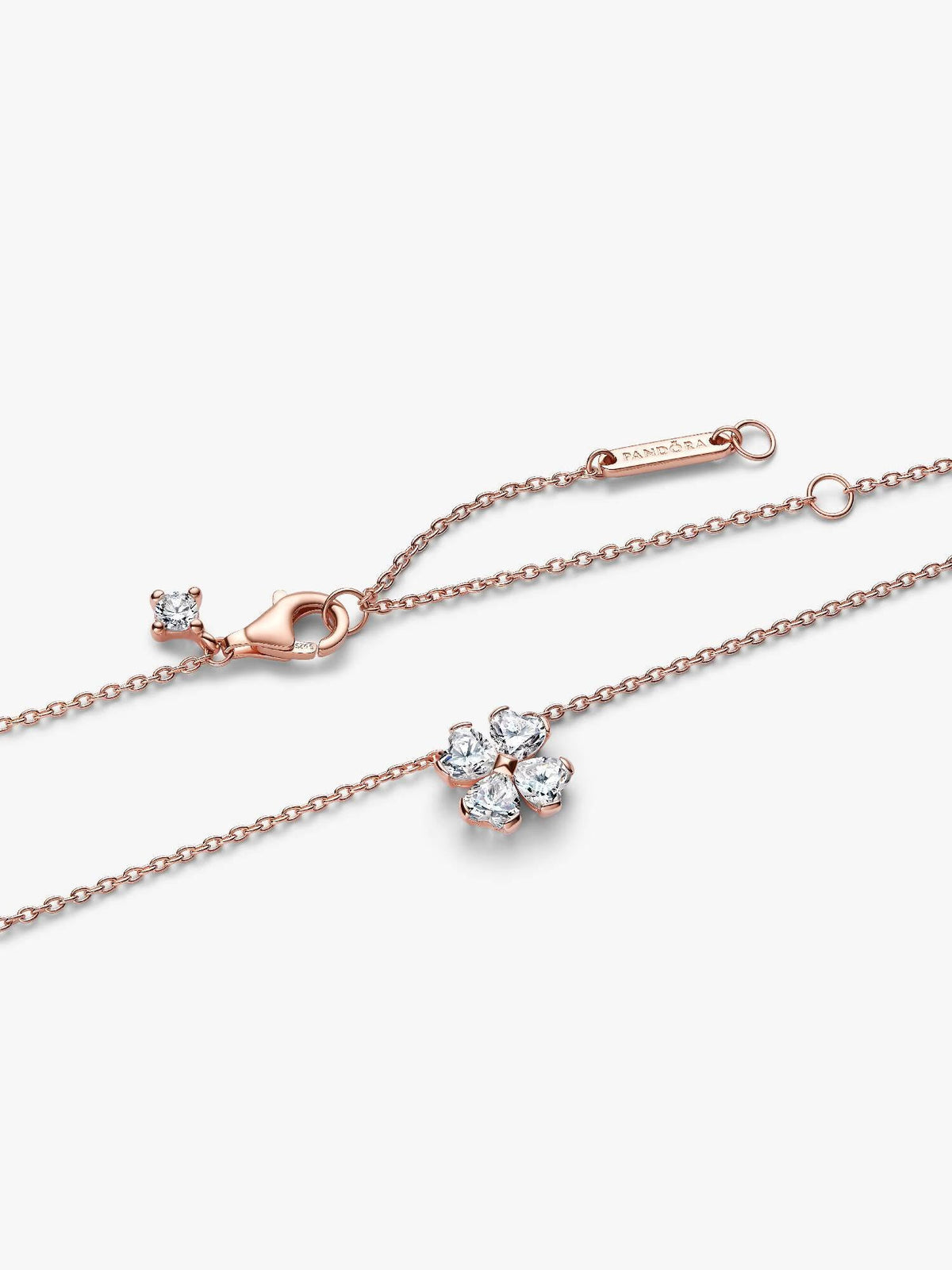 Pandora Sparkling Lucky Clover Pendant Necklace
