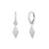 #4A DUSK SIL PAVE CZ DROP HUGGIES
