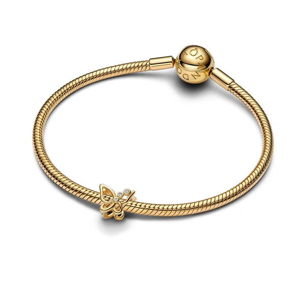 Pandora Gold Butterfly Openwork Charm