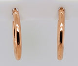 9 Carat Rose Gold Sterling Silver Filled Hoop Earrings