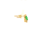 Pear Emerald Earring in Yellow Gold