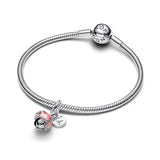 Pandora Silver Two-Tone Blooming Flower Dangle Charm