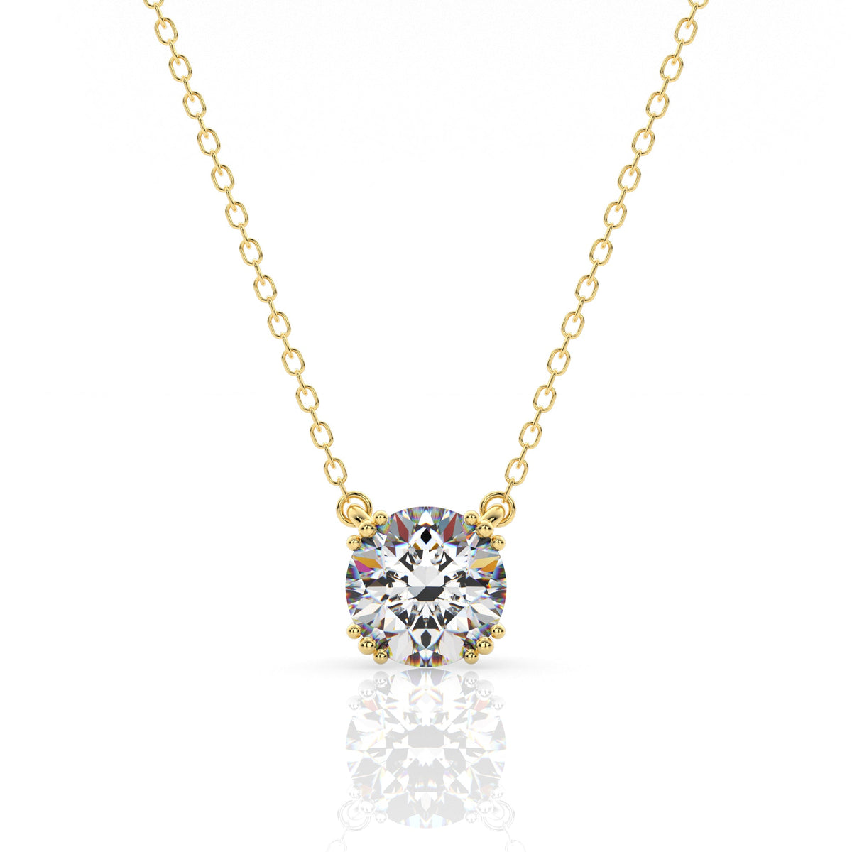 Georgini Gold Tone Round Cubic Zirconia Hidden Halo Pendant
