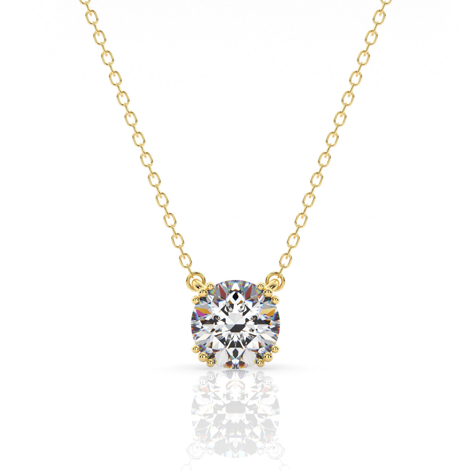 Georgini Gold Tone Round Cubic Zirconia Hidden Halo Pendant