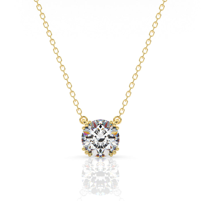 Georgini Gold Tone Round Cubic Zirconia Hidden Halo Pendant