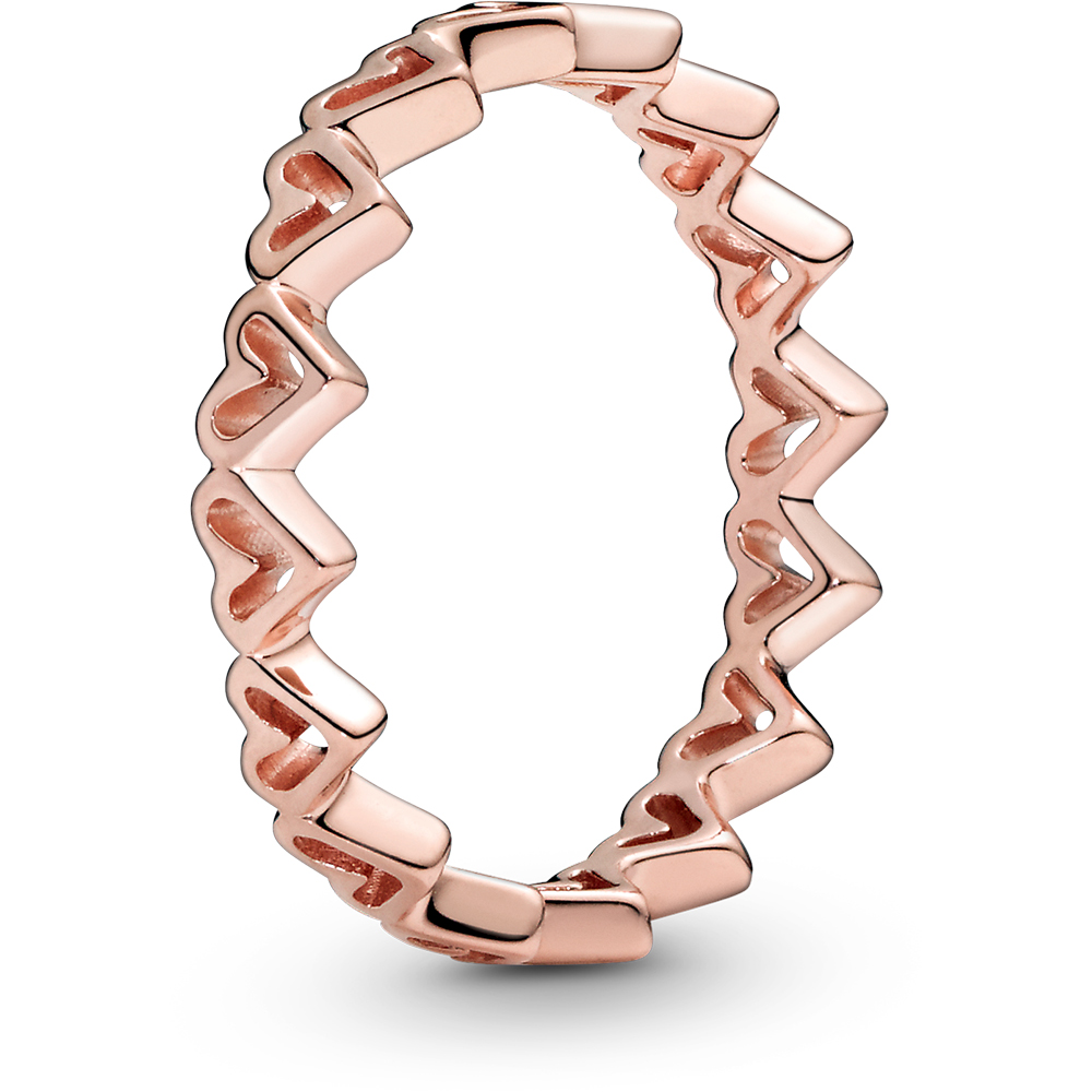 Pandora Rose Freehand Hearts Ring