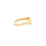 Horizontal Oval Signet Dress Ring in Yellow Gold