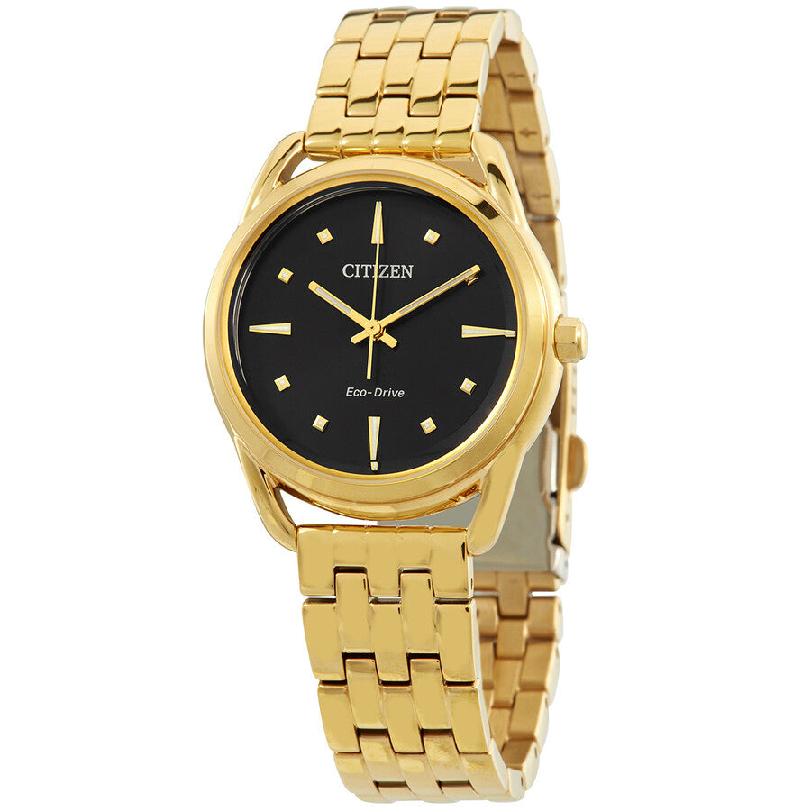 Citizen Eco-Drive Dress Classics Black Dial Ladies Watch FE7092-50E