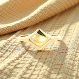 Ladies Signet Dress Ring in Yellow Gold