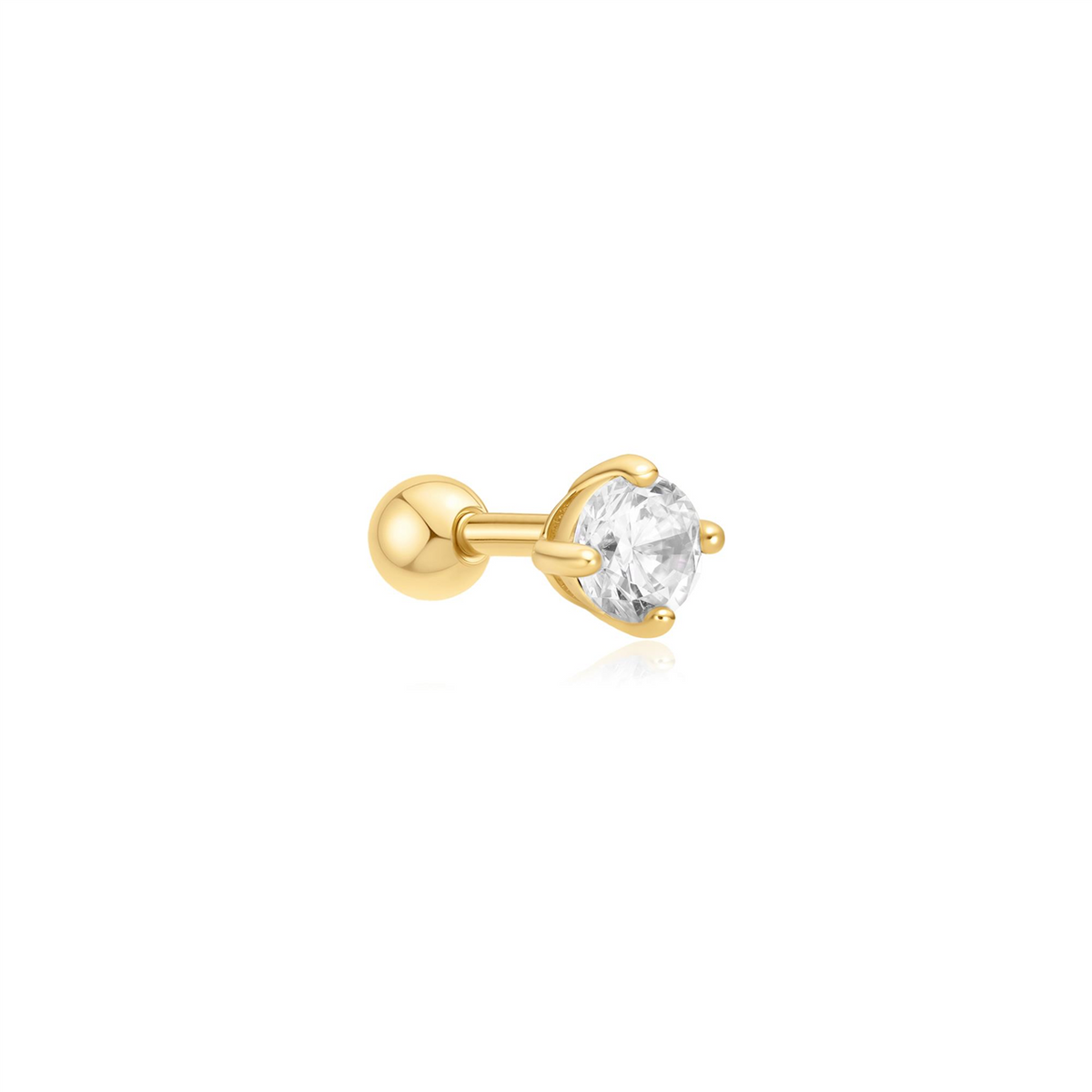Ania Haie Gold Sparkle Round Barbell Single Earring