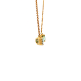 Diamond and Green Onyx Necklace in Yellow Gold