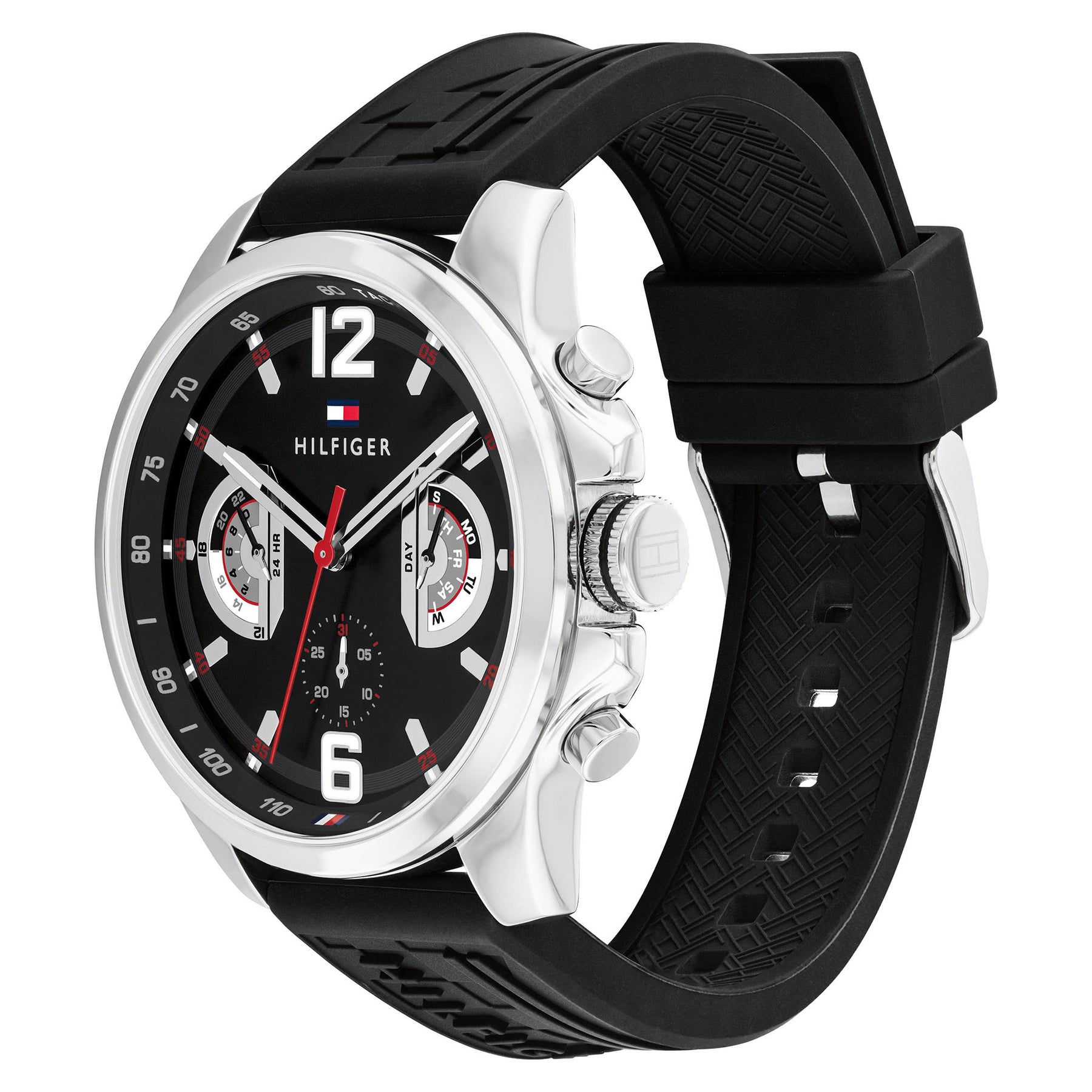 Tommy Hilfiger Black Silicone Multi-function Men's Watch